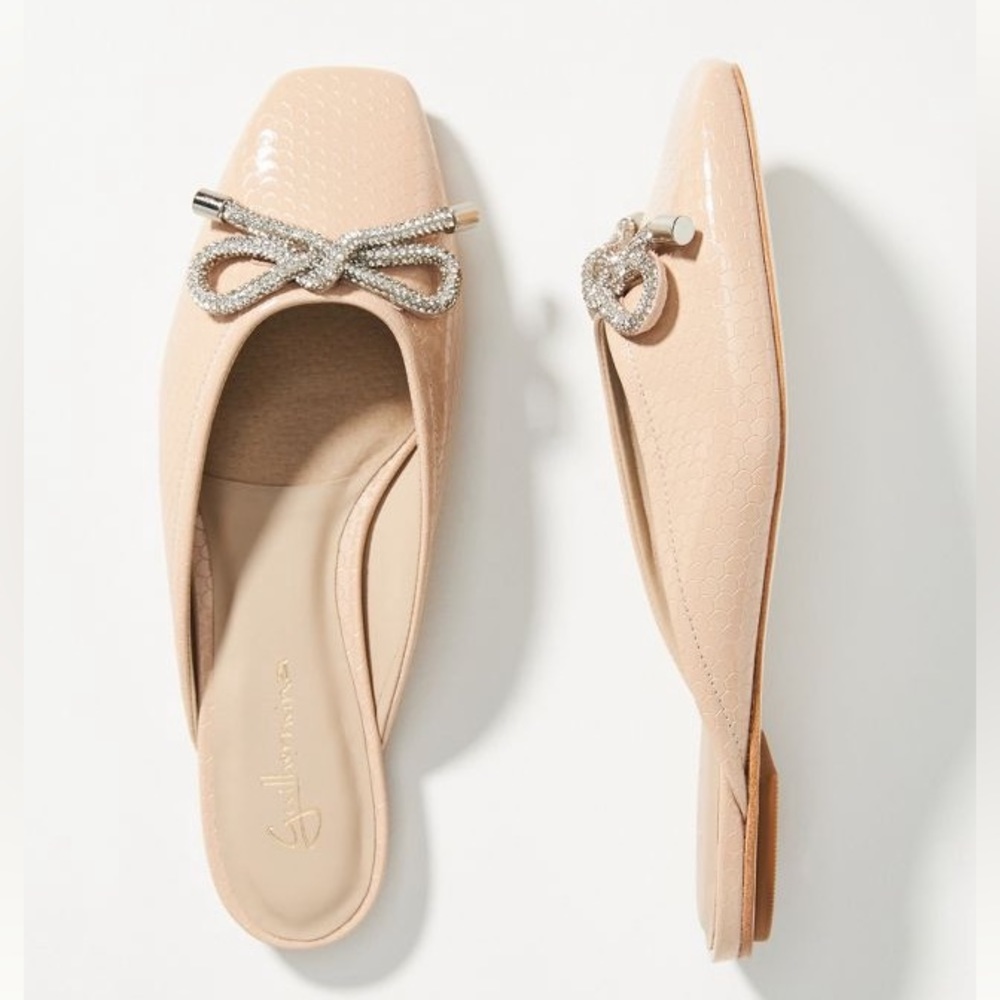 Anthropologie Guilhermina Bow Flats - Size 9